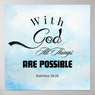 Poster Conception de typographie Matthieu 19:26