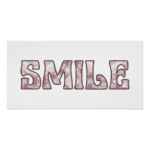 Poster Conception de typographie positive sourire