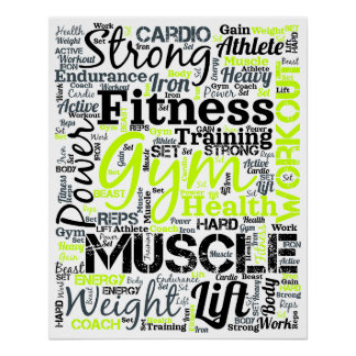 Poster Conception de typographie pour la motivation fitne