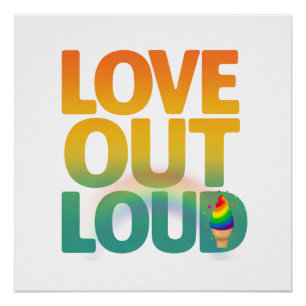 Poster Conception de typographie Rétro Fierté Amour à hau
