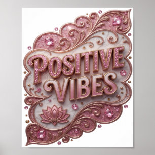 Poster Conception de VIBES POSITIVES Or Edgy