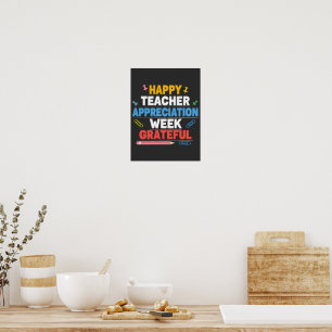 Poster Conception d'école colorée et reconnaissante