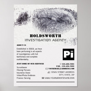 Poster Conception d'empreintes digitales, Inspecteur priv