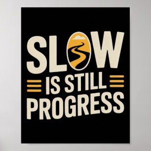 Poster Conception d'escargot de yoga lent est encore prog