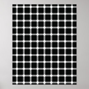 Poster Conception d'illusion optique Disparition des poin