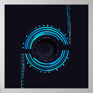 Poster Conception d'objectif de caméra cool