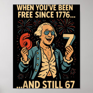Poster Conception drôle de mème de George Washington 6-7 