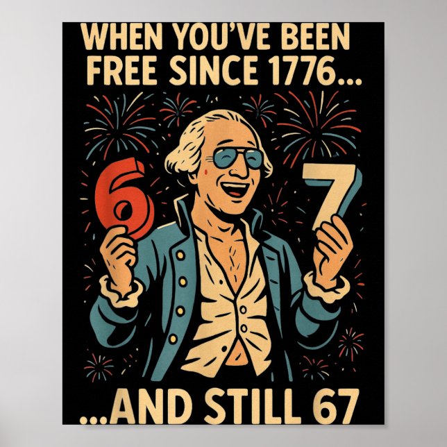 Poster Conception drôle de mème de George Washington 6-7  (Devant)