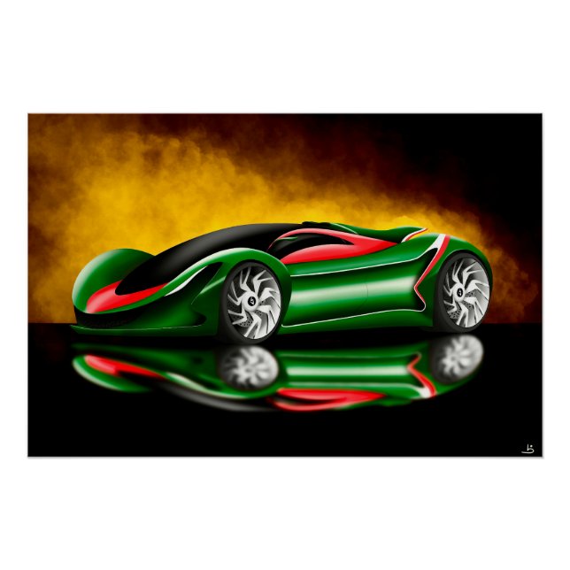 Poster Conception du concept Hypercar (Devant)