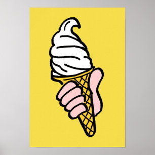Poster Conception du cône de crème glacée