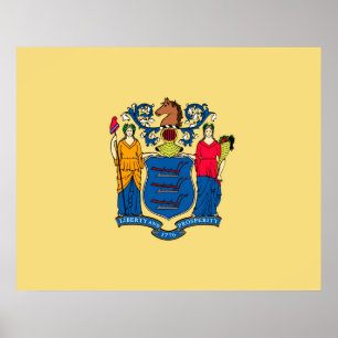 Poster Conception du drapeau de l'État du New Jersey