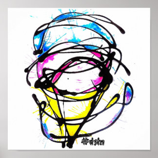 Poster Conception du gâteau d'impression en toile