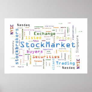 Poster Conception du marché boursier