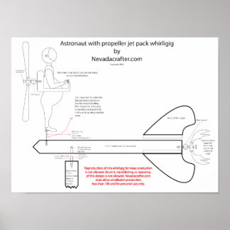 Poster Conception d'un jet-pack astronaute