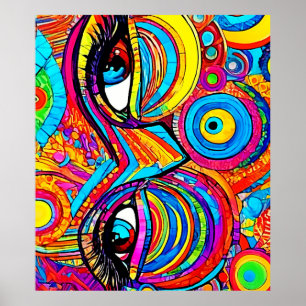 Poster Conception d'une vue oeil psychédélique