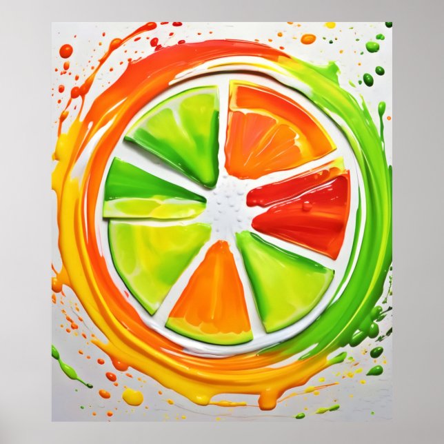Poster Conception Éclaboussure de Citron (Devant)