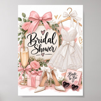 Poster Conception élégante de panneau de bains de mariée