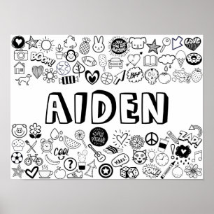 Poster Conception en ligne "AIDEN" couleur-it-Yourself