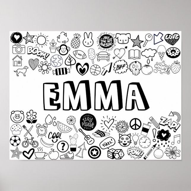 Poster Conception en ligne "EMMA" Color-it-Yourself (Devant)
