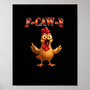 Poster Conception esthétique classique de poulet drôle F 