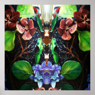 Poster Conception Exotique Tropical Blue Orchid