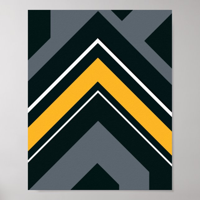 Poster Conception géométrique Chevron Arrow (Devant)