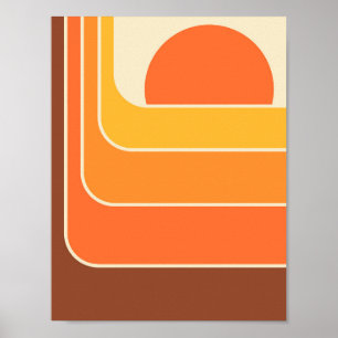Poster Conception géométrique rétro