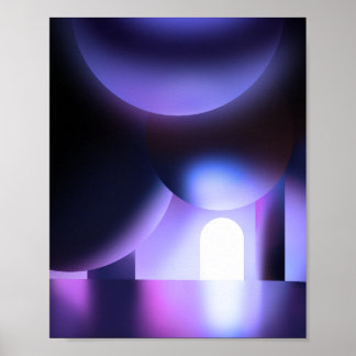 Poster Conception graphique abstraite violette à sensatio