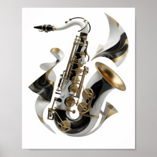 Poster Conception graphique ART ABSTRAIT Or Edgy