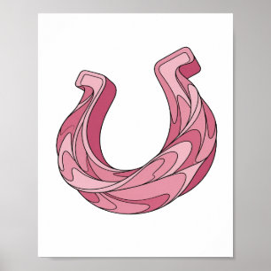 Poster Conception graphique ART ABSTRAIT Rose Dynamique