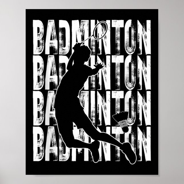 Poster Conception Graphique Thème Amoureux de Badminton  (Devant)
