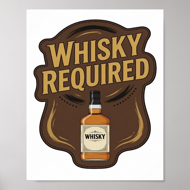 Poster Conception Iconique OR WHISKY OBLIGE (Devant)