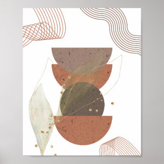 Poster Conception minimaliste Abstraite de saumons