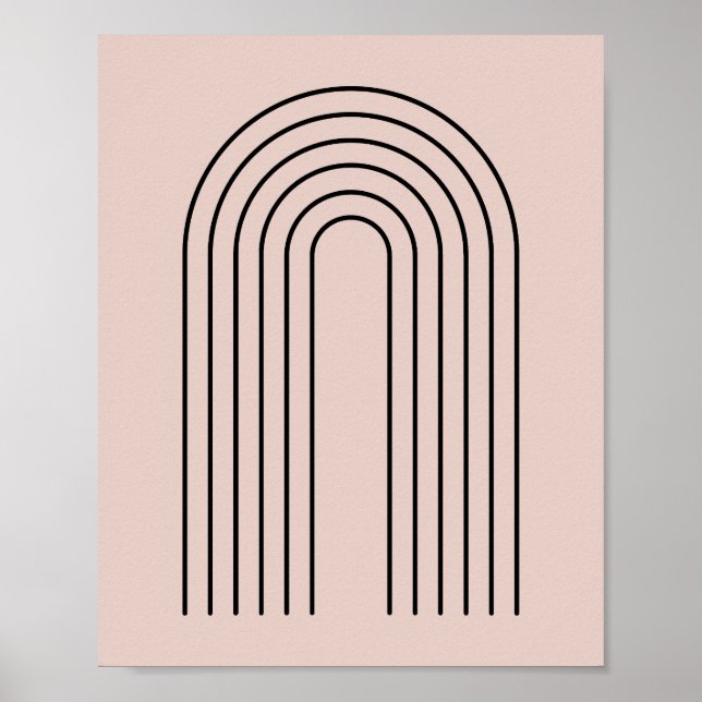 Poster Conception minimaliste d'arc noir (Devant)