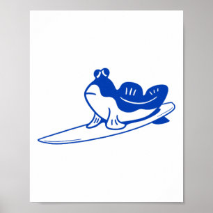Poster Conception minimaliste pour les surfeurs. Mudskipp