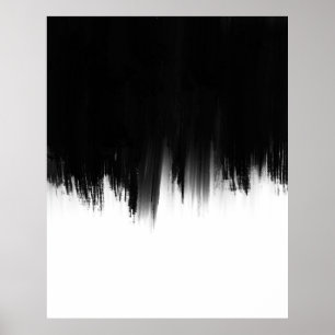 Poster Conception moderne de boîtes noires blanches brune