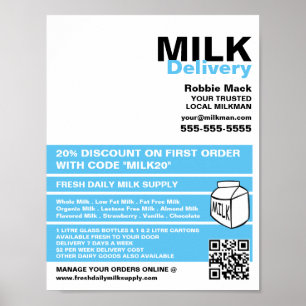 Poster Conception moderne et audacieuse, livraison Milkma