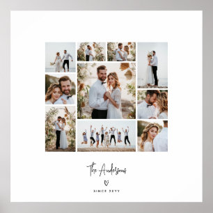 Poster Conception moderne souvenirs photo collage cadeau