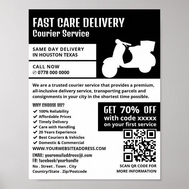 Poster Conception par messagerie, Service de messagerie p (Devant)