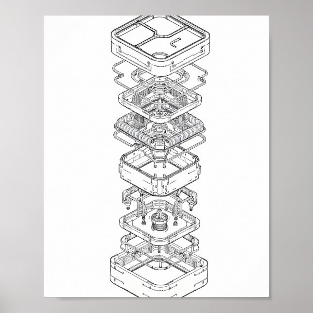 Poster Conception pédagogique : Assemblage modulaire de m (Devant)