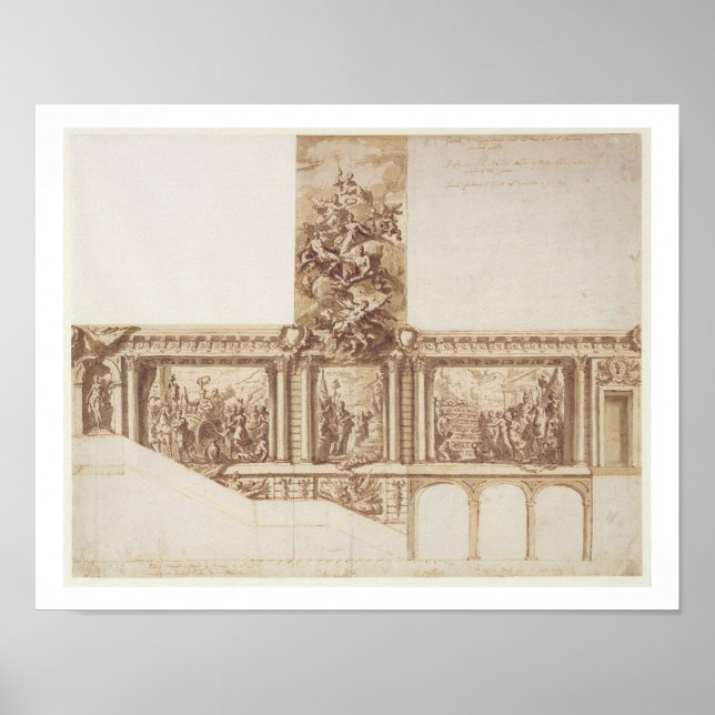 Poster Conception pour murs de plafond et escalier (stylo (Devant)