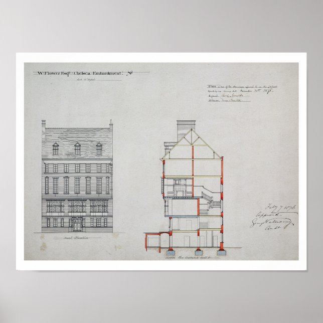 Poster Conception pour W. Flower Esq, Chelsea Emba (Devant)