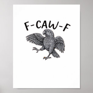 Poster Conception propre et minimale F Caw F