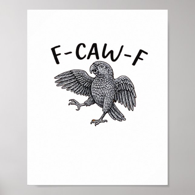 Poster Conception propre et minimale F Caw F (Devant)