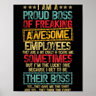 Poster Conception Rétro de Reconnaissance des Employés po