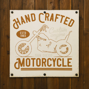 Poster Conception sur mesure de moto artisanale vintage
