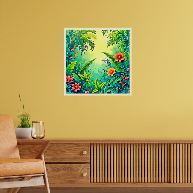 Poster Conception Tropical Jungle Lush Paradise (Salon 2)