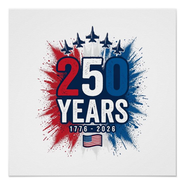 Poster Conception vectorielle pour le 250e anniversaire d (Devant)