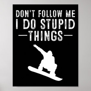 Poster Conceptions de enfants de snowboard d'amateurs de 