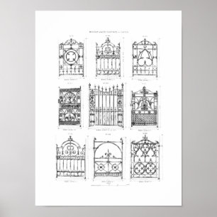 Poster Conceptions pour des portes de fonte, du 'Ca de